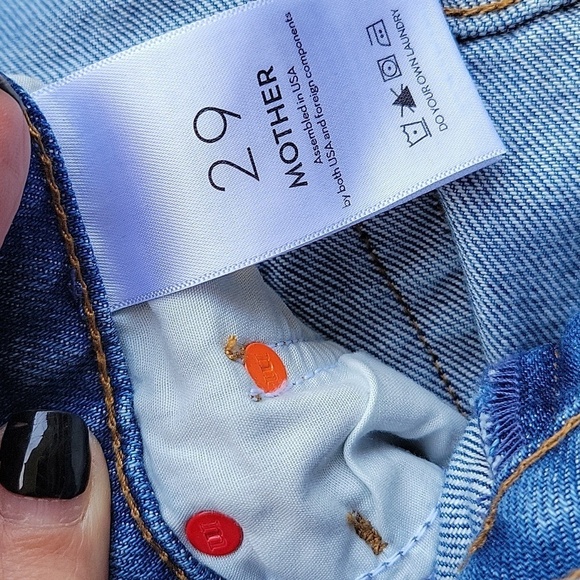 MOTHER Size 29 High Waist Double Stack Ankle Straight Jeans Delicious Memories - Picture 9 of 12